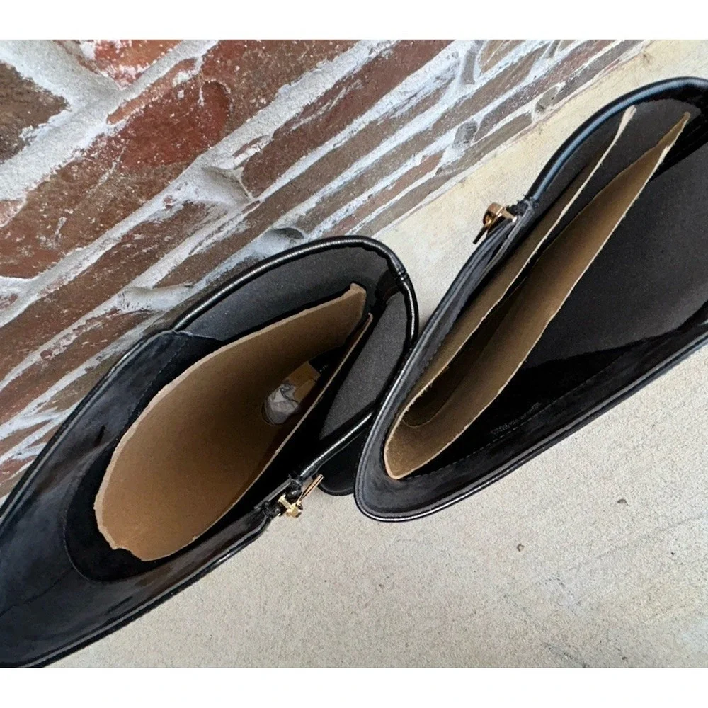 NEW/NO BOX Michael Kors Ridley Riding Boots Black, Size 8M Lug Sole - Picture 5 of 8